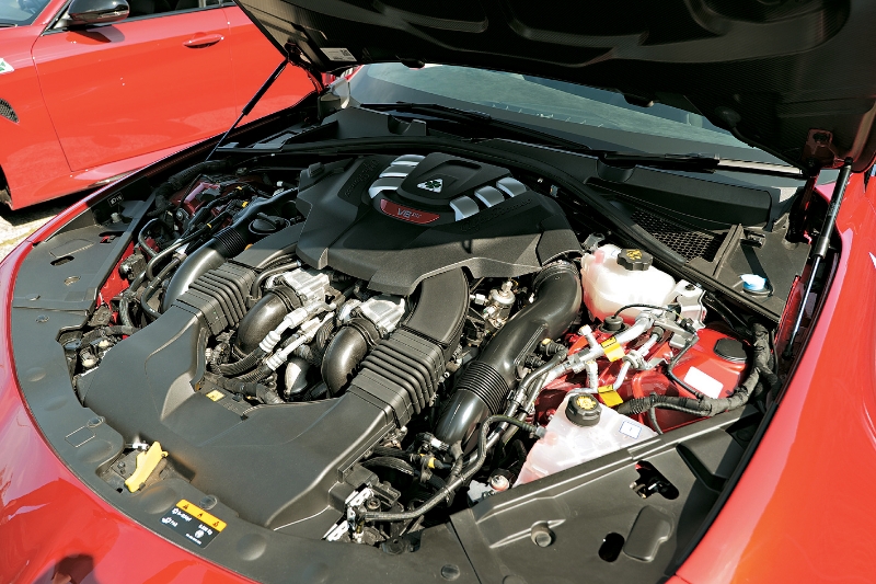 GTAm版本的2.9 V6雙Turbo引擎，受惠升級(jí)ECU及Akrapovic鈦合金排氣喉，馬力增至540ps。